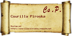 Csurilla Piroska névjegykártya